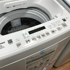 【安心の1年保証】8.0kg 全自動洗濯機 Hisense 2025年製の画像