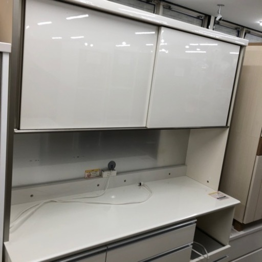 レンジボード　Pamouna 2枚扉 キズ・ヨゴレ有　ホワイト　【トレファク堺福田】