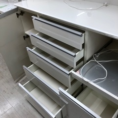 レンジボード　Pamouna 2枚扉 キズ・ヨゴレ有　ホワイト　【トレファク堺福田】の画像