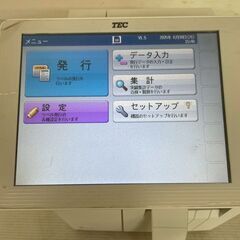 【TEC】東芝テック 定額ラベルプリンタ KP-70-S 100V 通電確認済 店舗 店舗用品 プリンター 中古 業務用 ホワイト 事務用品 Y1863の画像