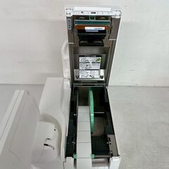 【TEC】東芝テック 定額ラベルプリンタ KP-70-S 100V 通電確認済 店舗 店舗用品 プリンター 中古 業務用 ホワイト 事務用品 Y1863の画像