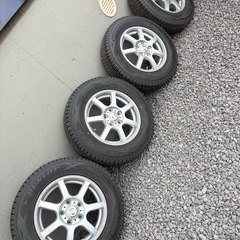 イボ残りあり❗️パジェロミニ.テリオスキッド等❗️175/80/15アルミホイール付き冬タイヤの画像