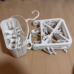 洗濯バサミ(7つ) 折りたたみ洗濯ハンガー　洗濯用品の画像