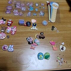 【無料品】デコパーツ、シールなどまとめて