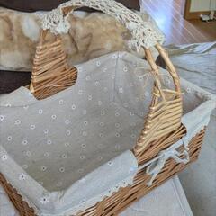 📙☕カゴ🧺        📙☕籠🧺   📙☕化粧品のバスケットに最適   📙☕ピクニックバスケットに最適  📙☕物入れに最適     📙☕ファンシー    📙☕取っ手の接着剤にて修理歴あり【接着剤の強度はカチカチレベル】    📙☕持ち手の接着剤にて修理歴あり【接着剤の強度はカチカチレベル】   📙☕ハンドル部の接着剤にて修理歴あり【接着剤の強度はカチカチレベル】   📙☕汚れは無し    📙☕底部の撮影時のコップは関係なし    📙☕底部の撮影時のグラスは関係なしの画像