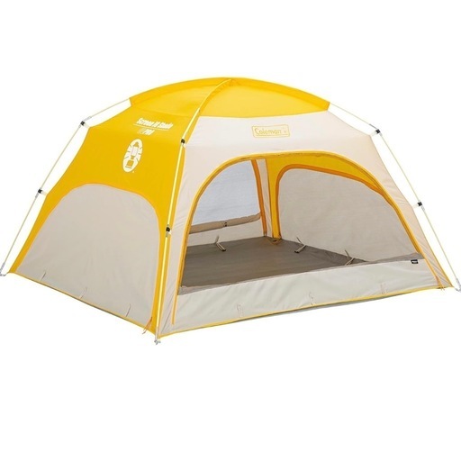 コールマン イエローテント スクリーンシェード キャンプ 海 テント コールマン イエローテント スクリーンシェード キャンプ 海 テント