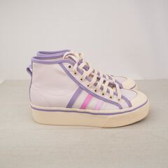 美品 adidas スニーカー NIZZA PLATFORM MID 24.5cm　厚底スニーカーの画像
