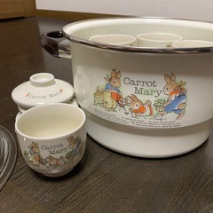 ピーターラビットのホウロウ鍋&食器セット★新品の画像