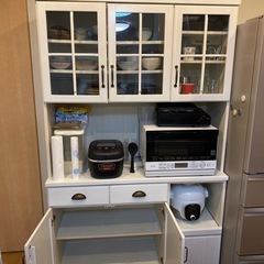 （受渡先決まり済み）食器棚兼家電調理器具棚の画像
