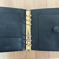 ⑦手帳　黒色　革製の画像