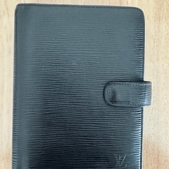 ⑦手帳　黒色　革製