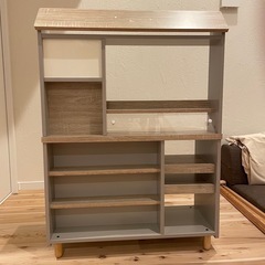 【リバーシブルで遊べるキッチンカフェ】おままごとキッチン の画像