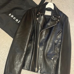 【最安】sacai 25AW レザージャケット ブラック 3 新品未使用 付属品完備 ランウェイ着用 の画像