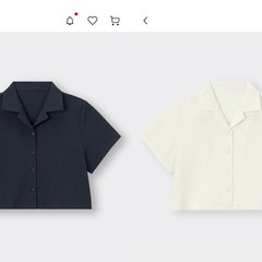 2色セット！GU　テクスチャーオープンカラー半袖シャツ