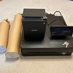 スマレジ　キャッシュドロアー、レシートプリンター、モニターセット