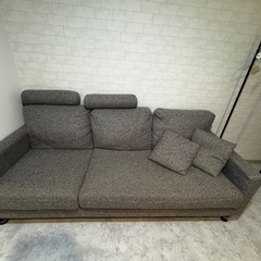 三人掛けソファ/グレー