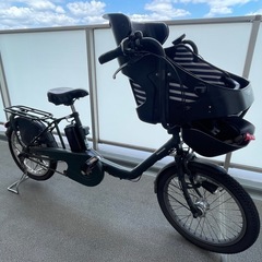 【難あり】Panasonic 電動アシスト自転車 カーキ　チャイルドシート前のせの画像