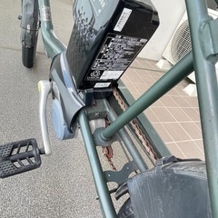【難あり】Panasonic 電動アシスト自転車 カーキ　チャイルドシート前のせの画像
