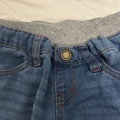 デニムハーフパンツ ゴム入りウエスト 95cmの画像