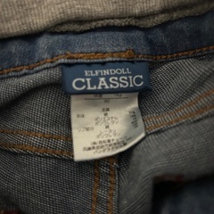 デニムハーフパンツ ゴム入りウエスト 95cmの画像