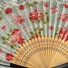花柄  扇子  
の画像
