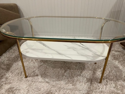 【取引成立】レガート コーヒーテーブル　ガラステーブル