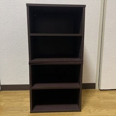 木目　ダークブラウン　棚　１個の画像