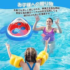 シャークデザイン ビニールプール 夏の水遊び 浮き輪の画像