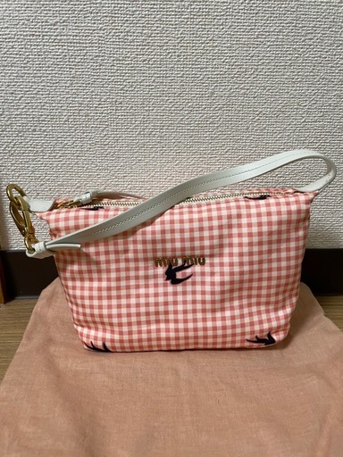 MIU MIU ミュウスピリット プリントファイユ ミニバッグ feiler ミュウミュウ miumiu ミュウ スピリット プリント