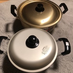 日本製　本蓚酸 両手鍋　鍋26cm  未使用と他23cm  1回使用の画像