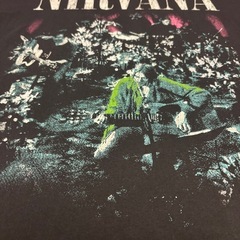 希少 美品 NIRVANA バンドT 黒 M ダメージ加工 ヴィンテージ風の画像