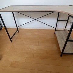 パソコンデスク Ｌ字 横幅140cm 学習机 分解してありますの画像