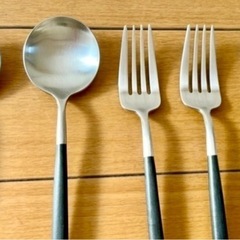 クチポールカトラリーゴア ブラックディナー 6本セットの画像