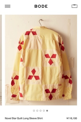 【新品未使用 】BODE NOVEL STAR QUILT LONG SLEEVE SHIRT
