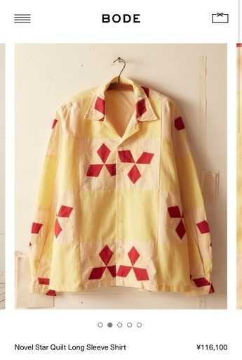 【新品未使用 】BODE NOVEL STAR QUILT LONG SLEEVE SHIRT