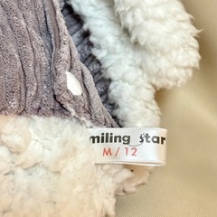 犬服 サイズM　もこもこ うさ耳パーカー　裏起毛　グレーの画像