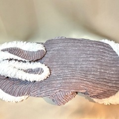 犬服 サイズM　もこもこ うさ耳パーカー　裏起毛　グレーの画像