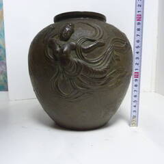 全て詳細不明　用途不明　銅？ 合金?　陶器？　鉄？　壺？　花瓶？　花器?　水瓶？　仏具？　インテリア?　画像で御自身で判断して下さいの画像