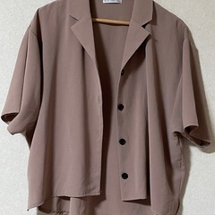 【美品】ピンクベージュ　羽織　Mの画像