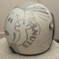 【アークス(AXS)】シールド付ジェットヘルメット【スヌーピー】マットホワイトの画像