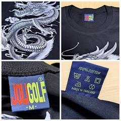JOLIGOLF Tシャツ M ドラゴン プリント 難アリ ジャンクの画像
