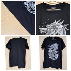 JOLIGOLF Tシャツ M ドラゴン プリント 難アリ ジャンクの画像