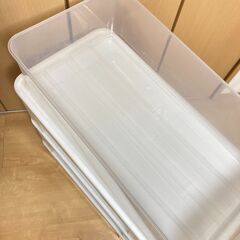 衣装ケース 3セット 収納ケース プラスチック ボックス Box ニトリ 奥行き74cmの画像