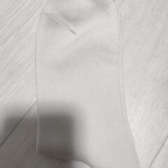 新品 ソックス アイボリー リブ 靴下 オフベージュ ホワイト系の画像