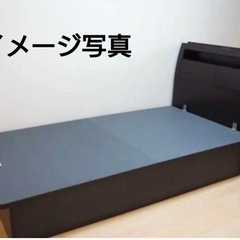 ニトリ跳ね上げ式収納ベッド深型シングル　の画像