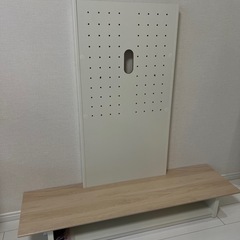 40～65V型対応 壁寄せテレビスタンド （自律型）　ナチュラル木目 の画像