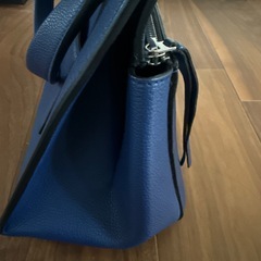 CELINE セリーヌ ハンド、トートバッグ レザー ブルー の画像