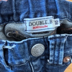 DOUBLE.B デニムパンツ　80サイズの画像