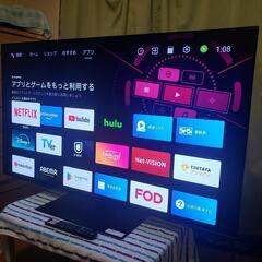 SHARP AQUOS 4K有機ELテレビ 4T-C55DQ1/2021年製/倍速機能搭載/★未使用に近いの画像