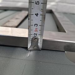 大型　ナンバー枠　ステンレス製　角　厚み1.５cmの画像
